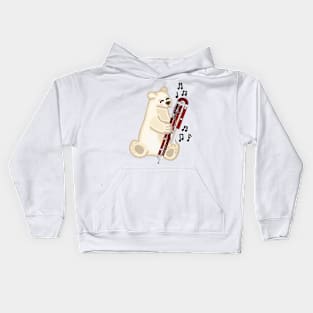 Contrabassoon Polar Bear Kids Hoodie